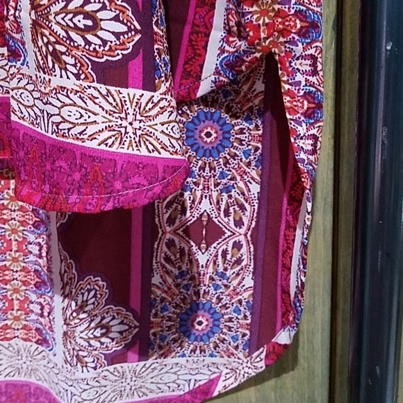 RACHEL ROY TUNIC SLEEVELESS TOP NEW SIZE LARGE BOHO FESTIVAL RESORTWEAR COLORFUL - Picture 3 of 6